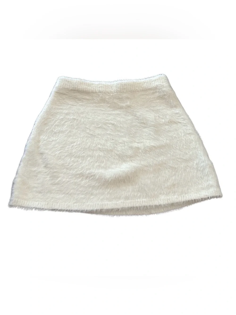 Zara Kids Fuzzy Knit Mini Skirt | White | Size 9/10 (Girls)